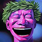 Yue Minjun hat series 4 painting